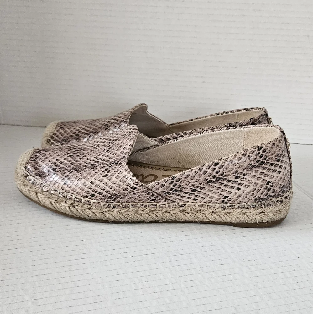 Sam Edelman snake skin pattern espadrilles size 6.5‎